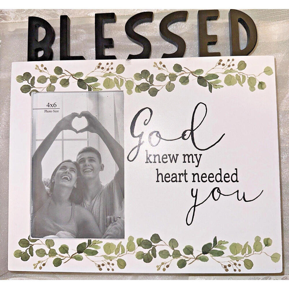 Cracker Barrel 4x6 Picture Frame For Couples In Love & Feeling Blessed New Gift
